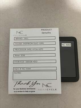 Dell Inspiron Duo 1090 Intel Atom N570 2GB RAM 320GB HDD